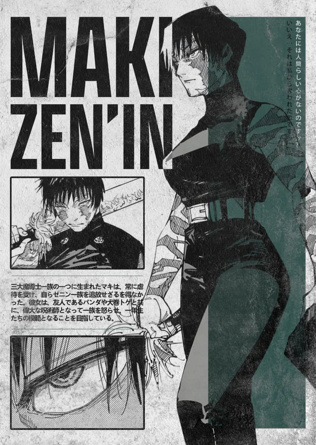 Maki Zenin metal tablo