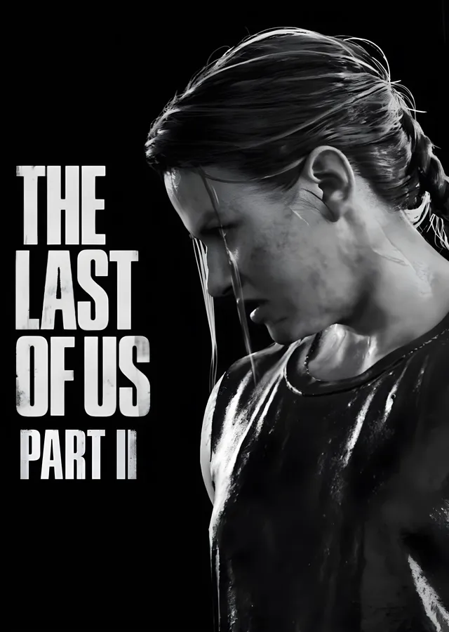 The Last of Us Part II: Siyah Beyaz Portre metal tablo