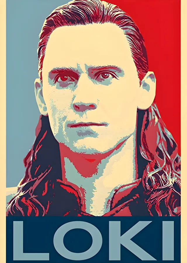 Loki: Fantastik Kahramanın Portresi metal tablo