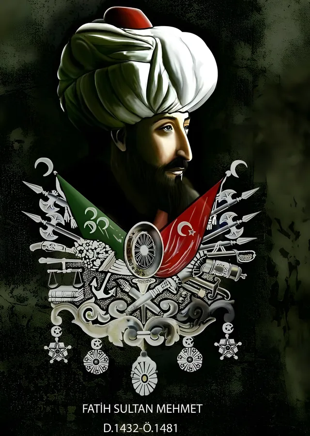 Fatih Sultan Mehmet: 1432 - 1481 metal tablo