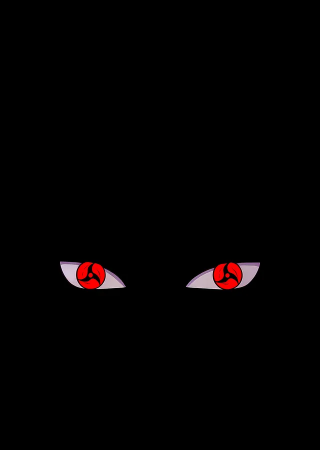 Karanlıkta Sharingan Gözler metal tablo