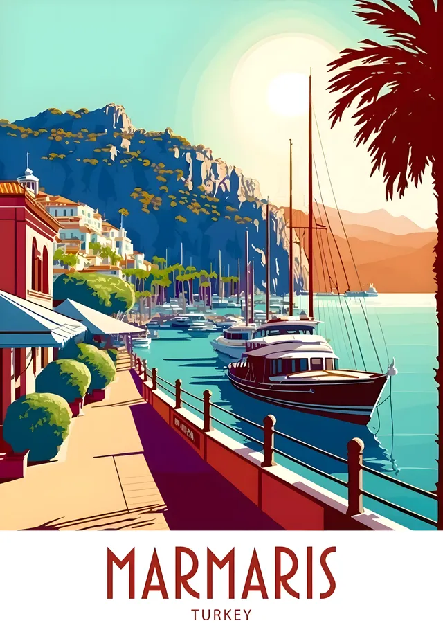 Marmaris, Türkiye: Liman Manzarası metal tablo