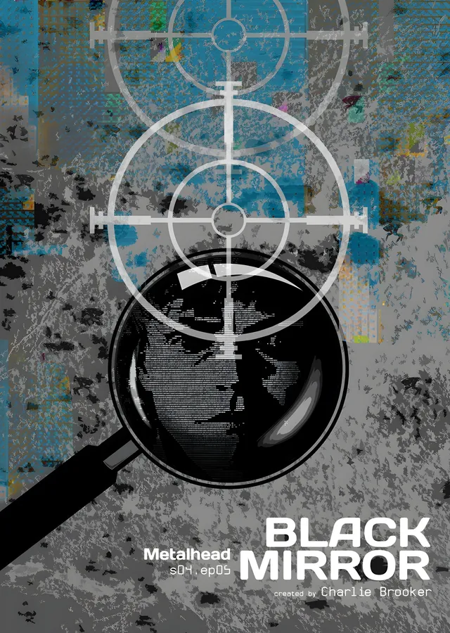 Black Mirror - Metalhead metal tablo