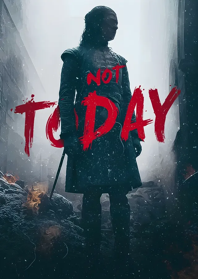 Game of Thrones: Not Today metal tablo