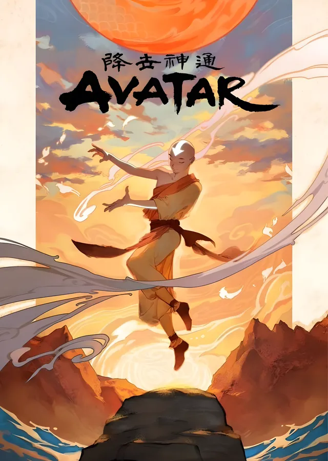 Avatar: Aang'in Gün Batımı Yolculuğu metal tablo