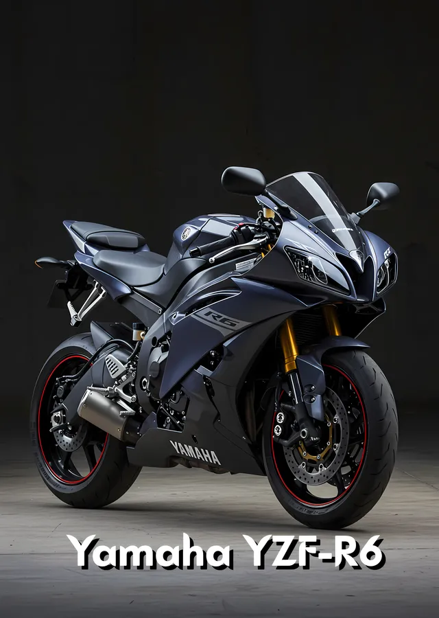 Yamaha YZF-R6 - Gri Gövde metal tablo