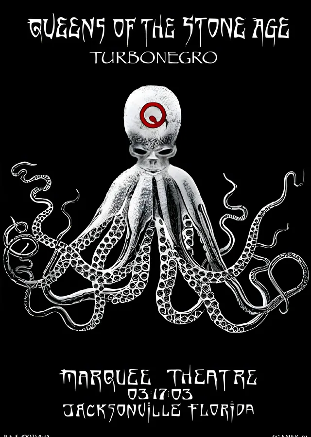 Queens of the Stone Age: Marquee Theatre 2003 metal tablo