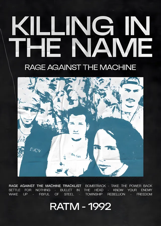 Rage Against the Machine: Killing in the Name metal tablo