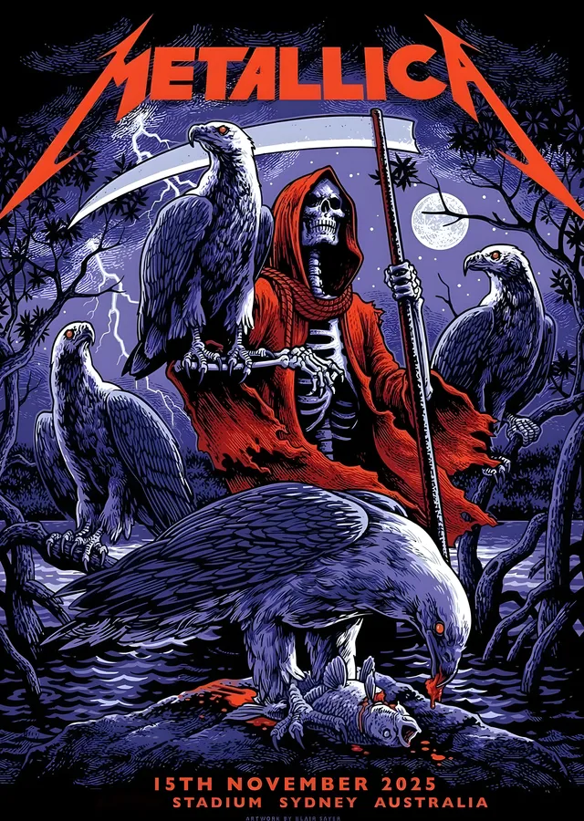 Metallica: Sydney 2025 metal tablo
