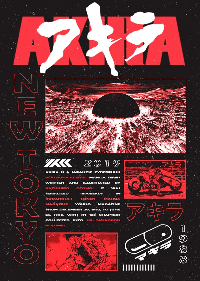 Akira: Neo Tokyo 1988 Patlaması metal tablo