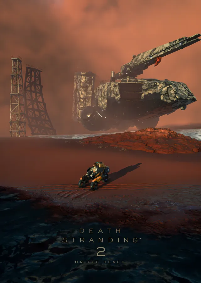 Death Stranding 2: Kızıl Çöl metal tablo