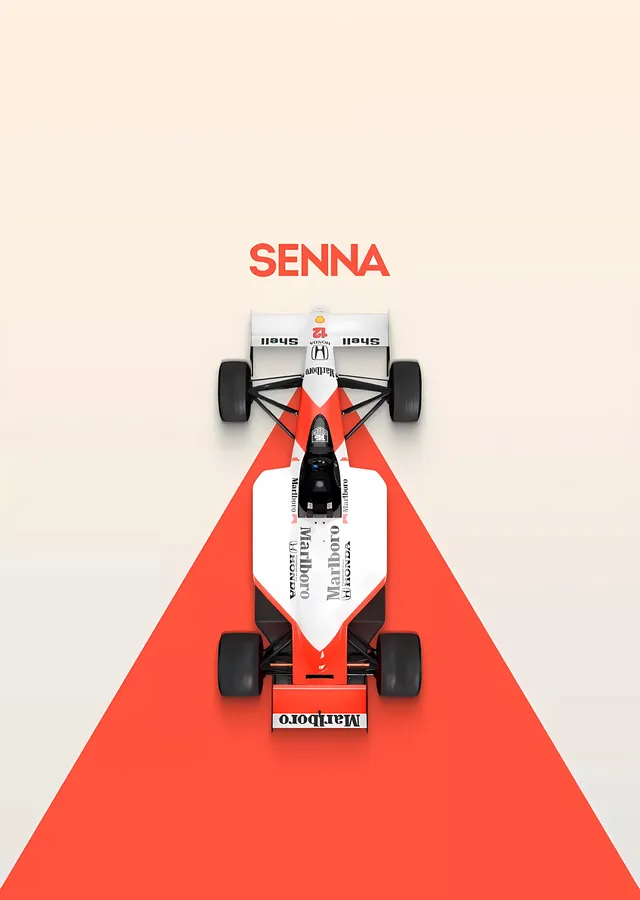 Senna: Formula 1 İkonu metal tablo