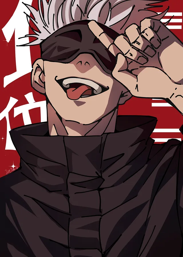 Jujutsu Kaisen - Gojo Satoru: Gülen Karakter metal tablo