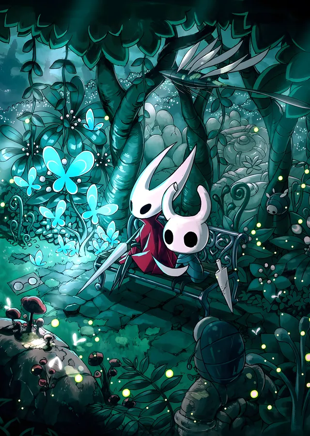 Hollow Knight - Turkuaz Orman metal tablo