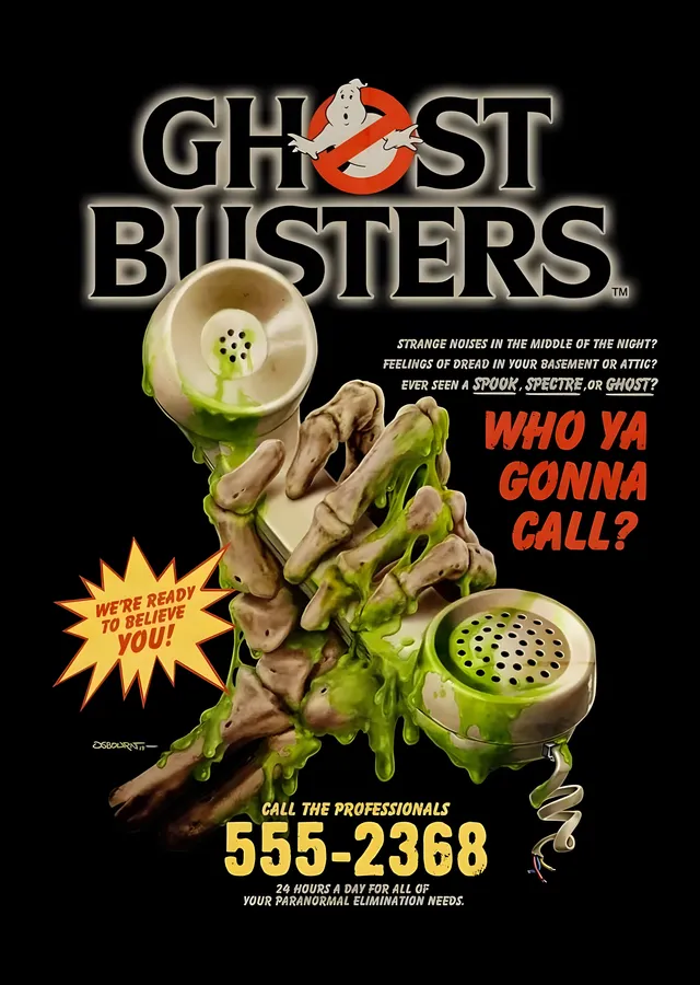 Ghostbusters - 555-2368 metal tablo