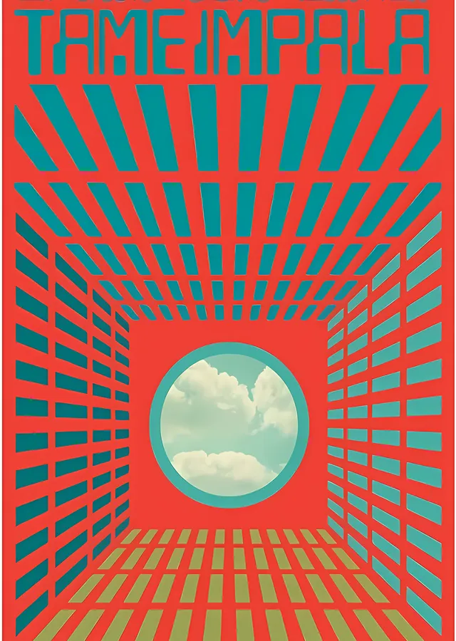 Tame Impala - Kırmızı Tünel metal tablo