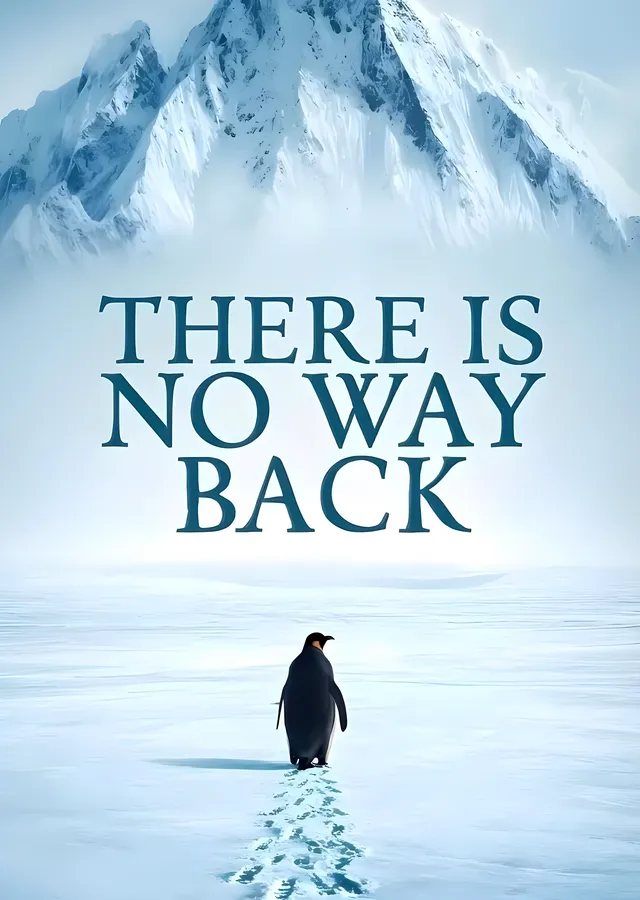 There Is No Way Back: Penguin ve Dağlar metal tablo