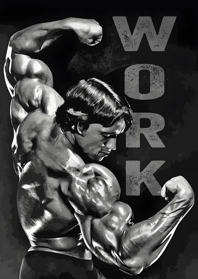 Arnold Schwarzenegger - Work metal tablo