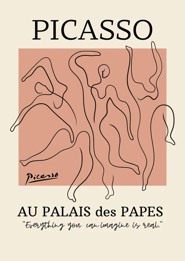 Picasso: Au Palais des Papes metal tablo