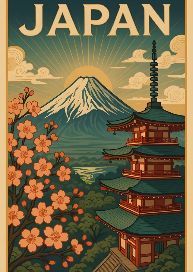 Japonya: Gezegenin Harikası metal tablo
