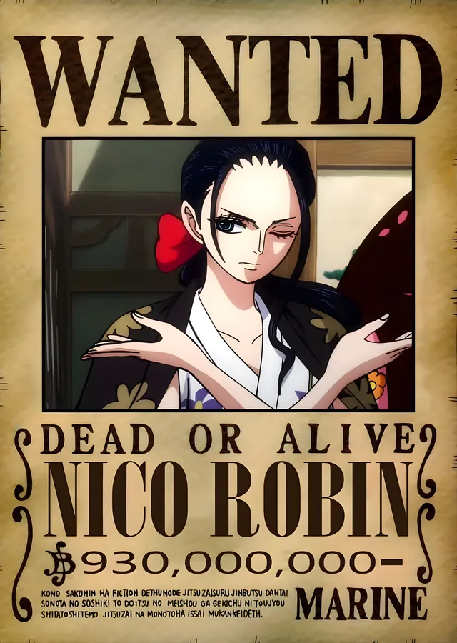 Nico Robin - Dead or Alive metal tablo