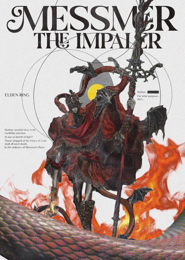 Elden Ring: Messmer the Impaler metal tablo