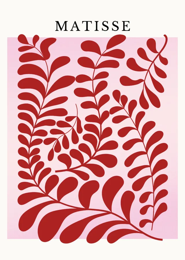 Henri Matisse · Kırmızı Yapraklar metal tablo