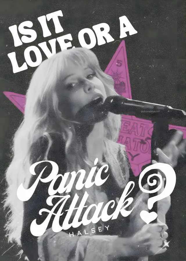 Halsey: Panic Attack metal tablo