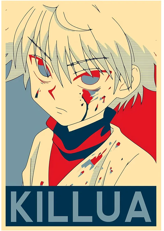 Hunter x Hunter: Killua Retro Portre metal tablo