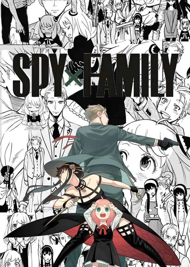Spy x Family: Manga Panelleri Kolajı metal tablo