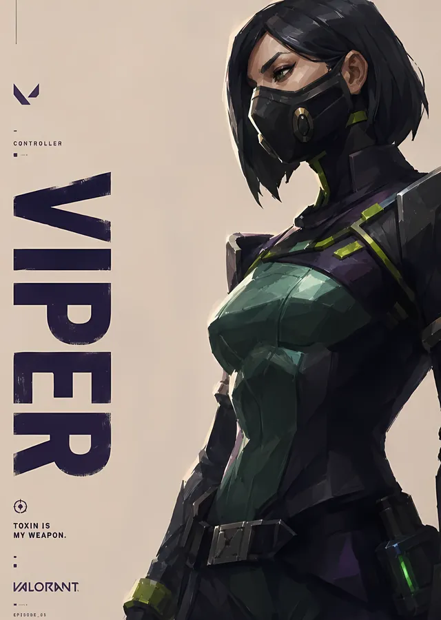 Valorant: Viper Krem metal tablo