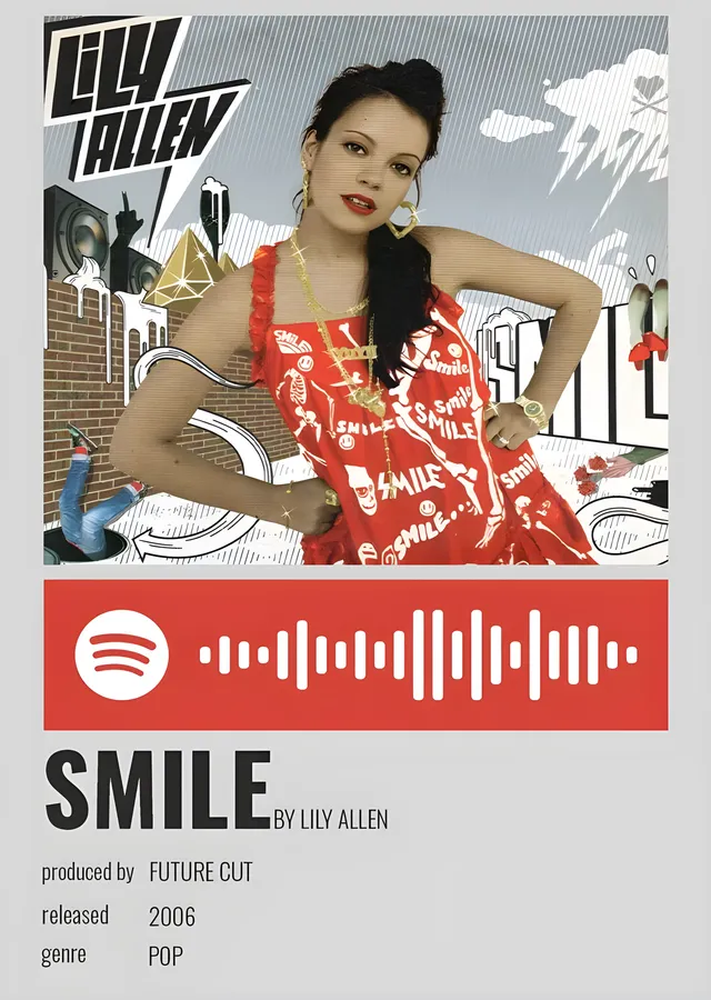 Lily Allen: Smile metal tablo