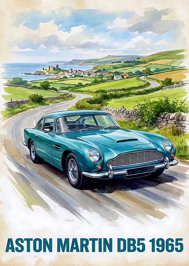 Aston Martin DB5 1965 metal tablo