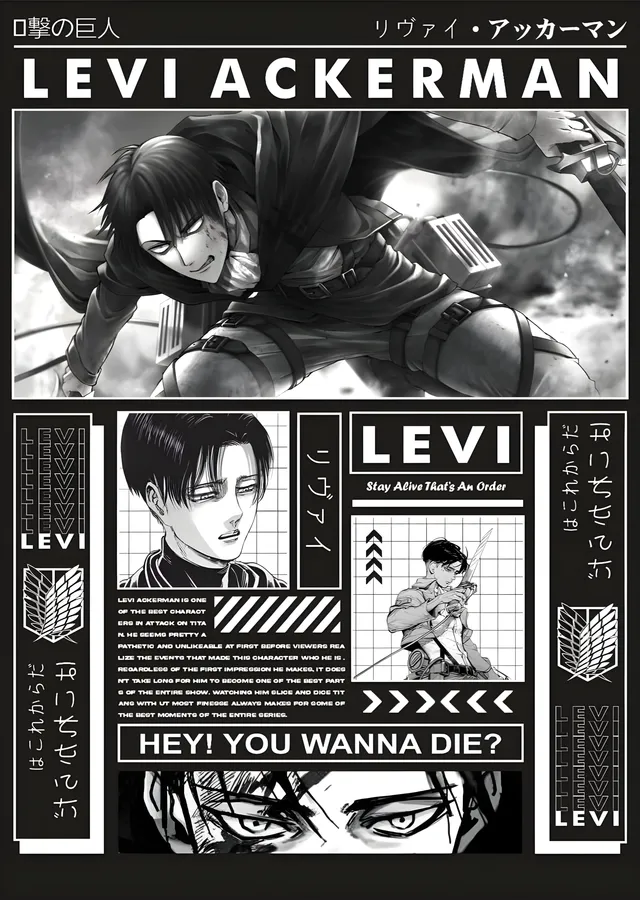 Attack on Titan: Levi Ackerman Dosyası metal tablo
