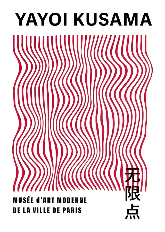 Yayoi Kusama: Kırmızı Dalgalar metal tablo