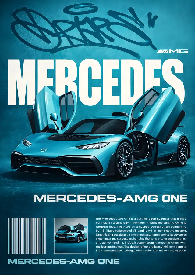 Mercedes-AMG One metal tablo