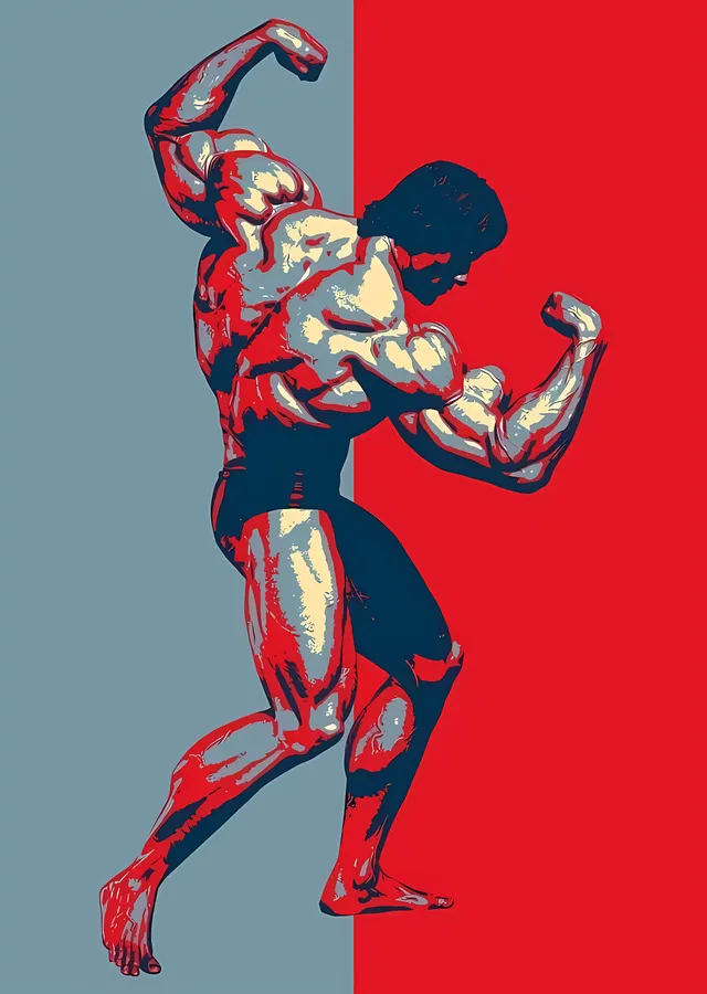 Arnold Schwarzenegger: İki Renk metal tablo
