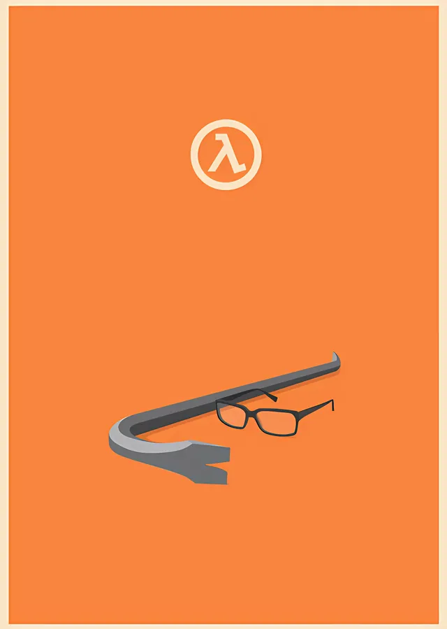 Half-Life: Levye ve Gözlük metal tablo