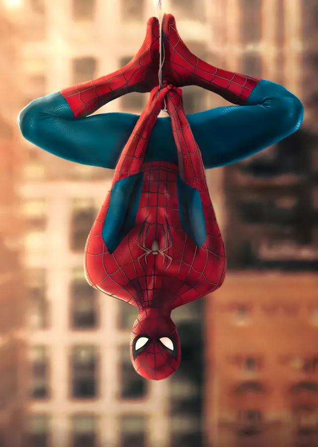 Spider-Man: Baş Aşağı metal tablo
