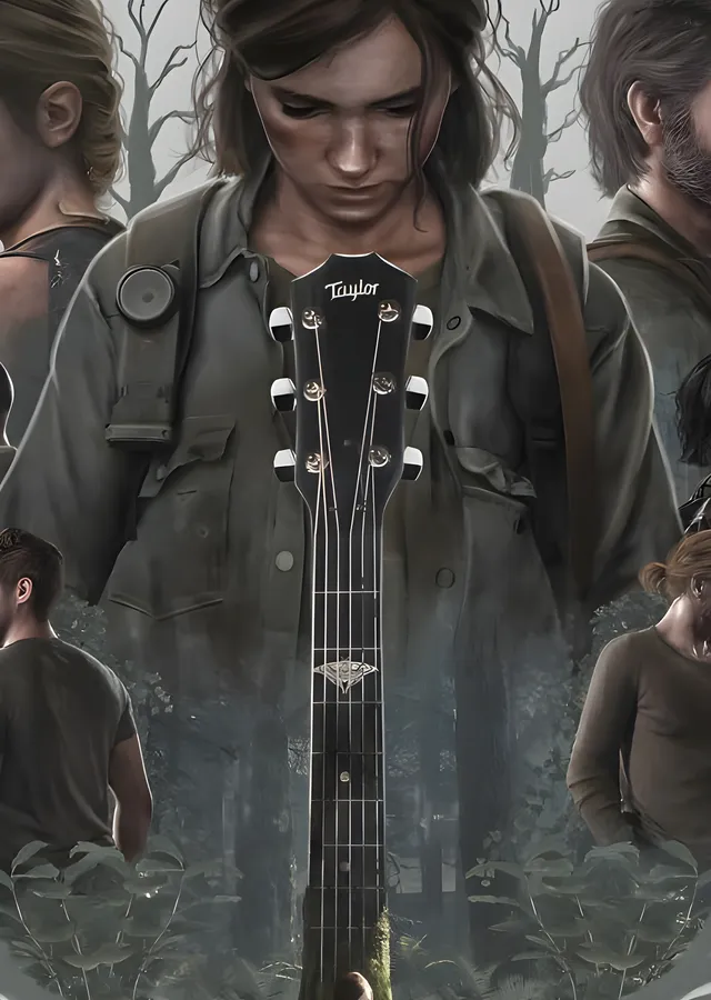 The Last of Us Part II: Gitar · Ellie Portresi metal tablo