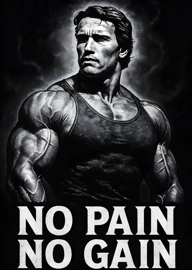Arnold Schwarzenegger: No Pain No Gain · Atletli Poz metal tablo