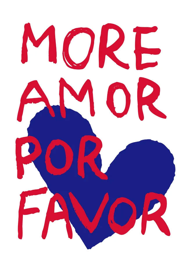 More Amor Por Favor metal tablo