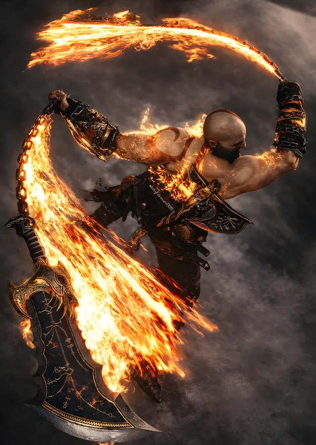 God of War: Alev Kavisi metal tablo