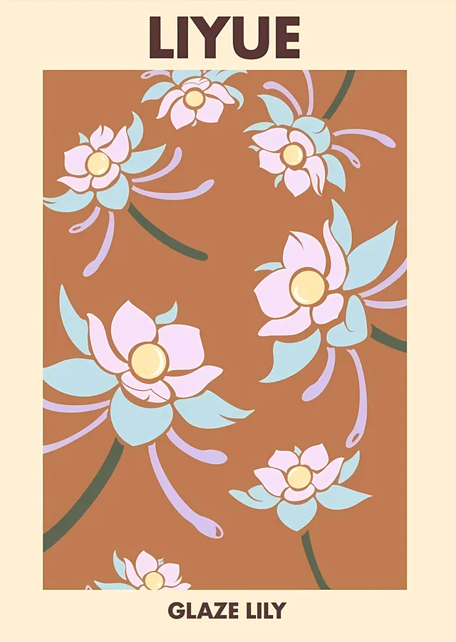 Liyue: Glaze Lily metal tablo
