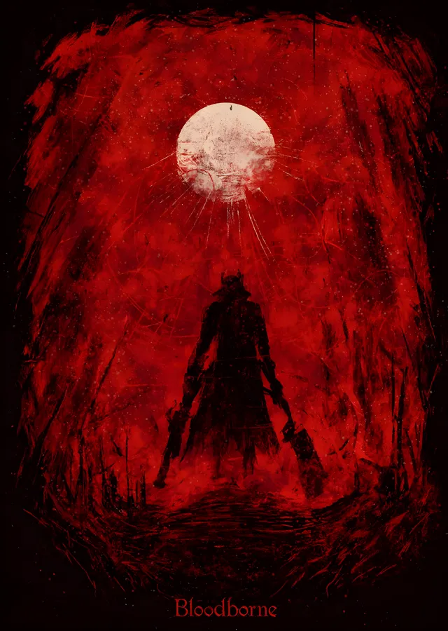 Bloodborne: Kızıl Işık metal tablo