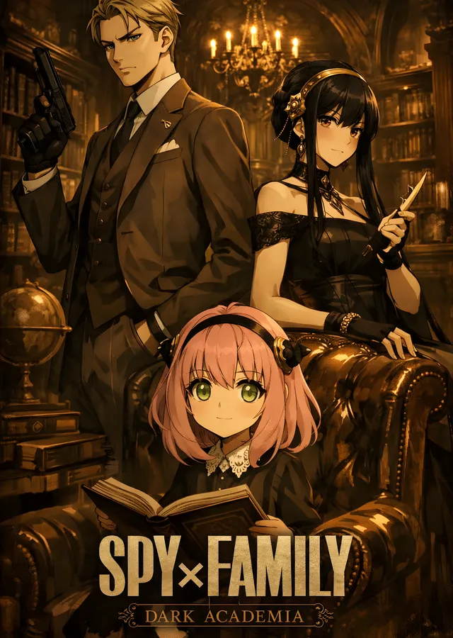 Spy x Family: Dark Academia Portresi metal tablo