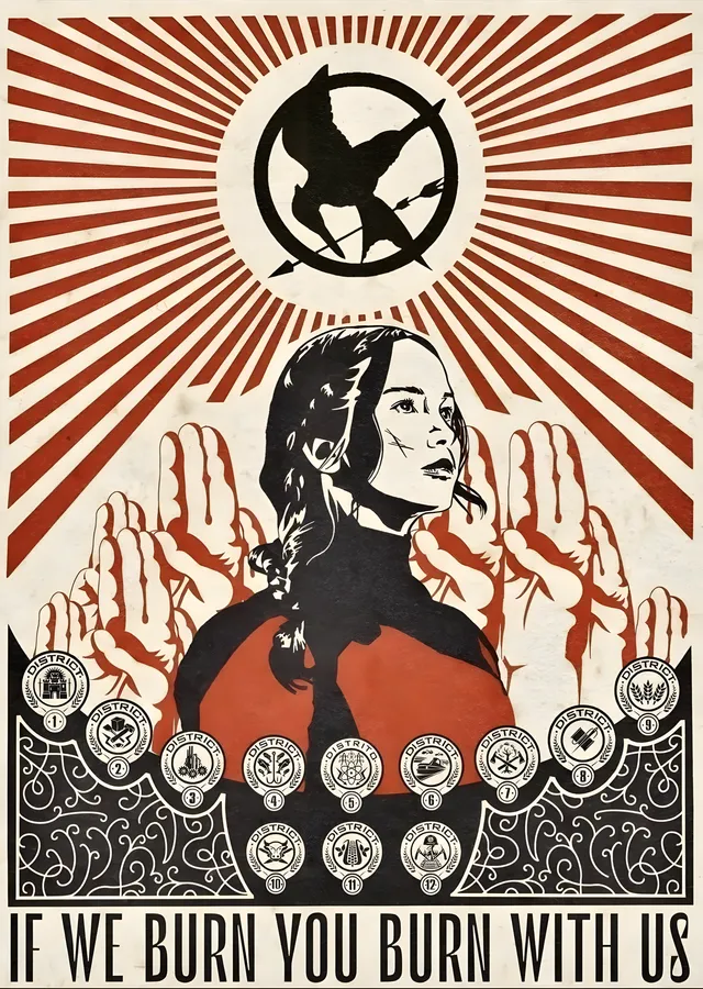 The Hunger Games - Mockingjay Propaganda metal tablo