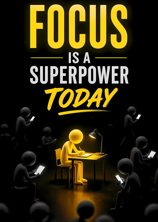 Focus Is A Superpower Today metal tablo