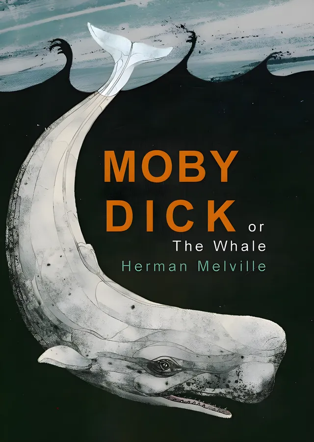 Herman Melville'in Moby Dick Kitap Kapağı metal tablo