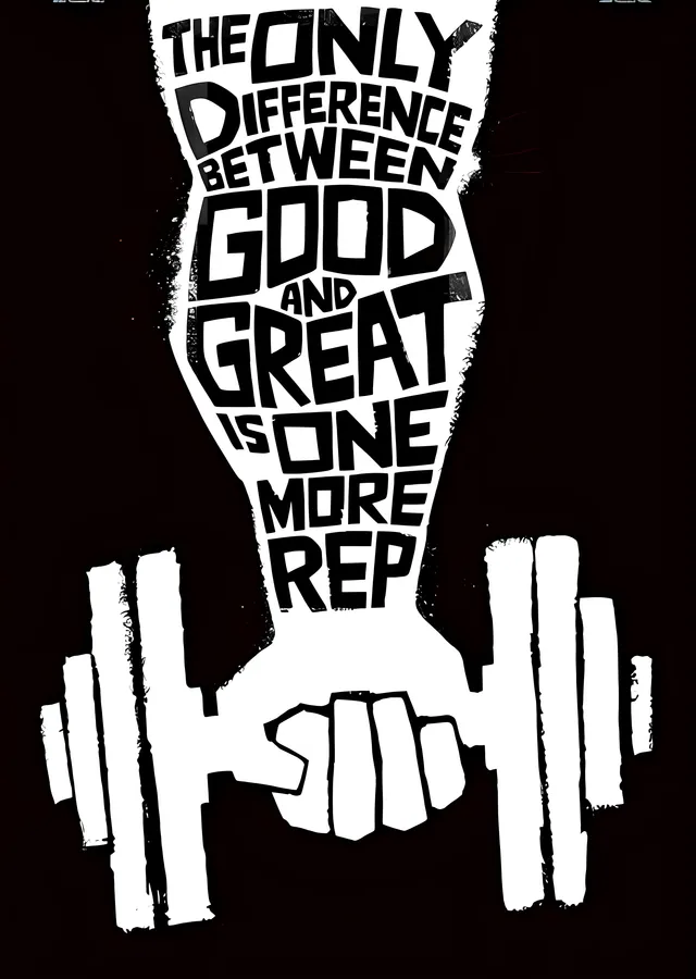 One More Rep: Motivasyonel metal tablo